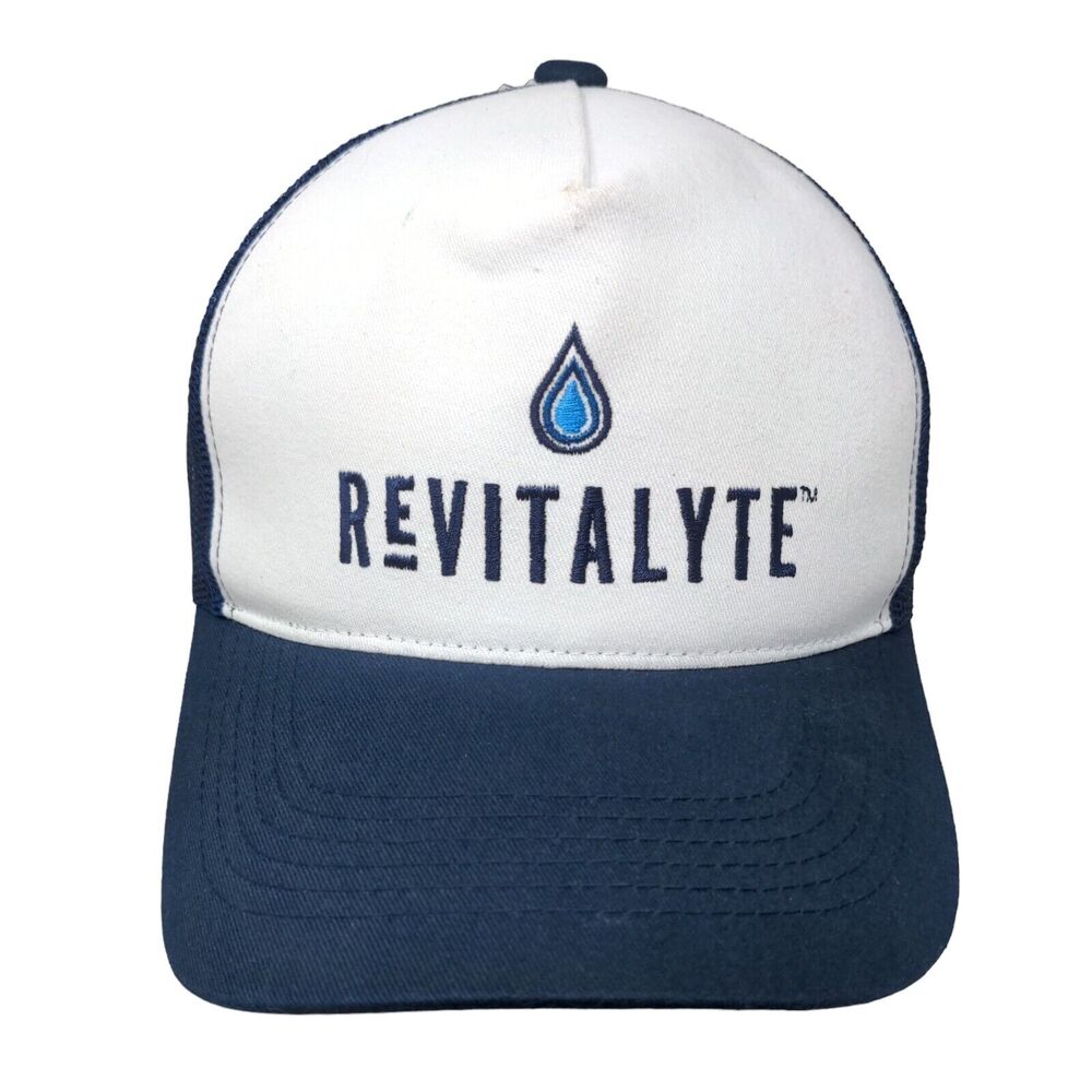 Revitalyte Snapback Mesh Back Trucker Hat Blue One Size Embroidered Boelter